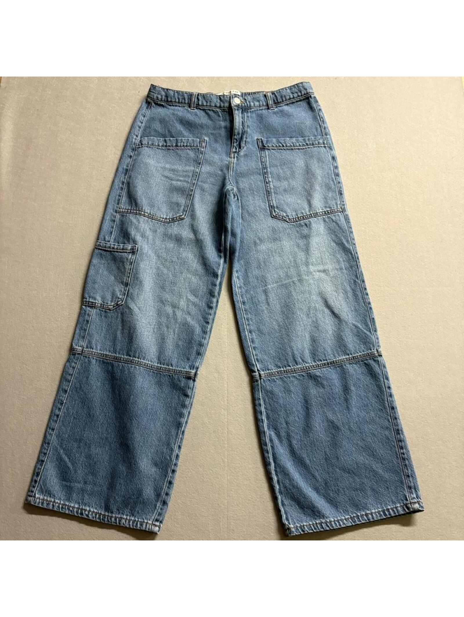 Celebrity Pink Carpenter Jeans Womens Medium Blue Denim Wide Leg Elastic Back